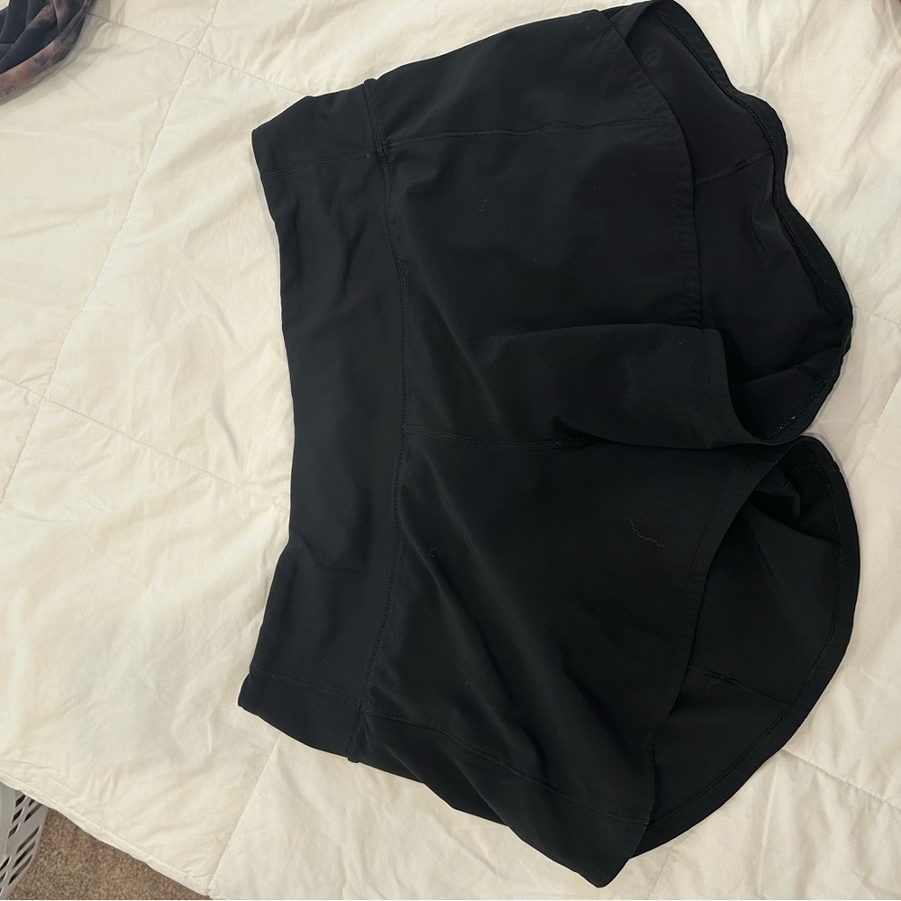 Black lululemon speed shorts